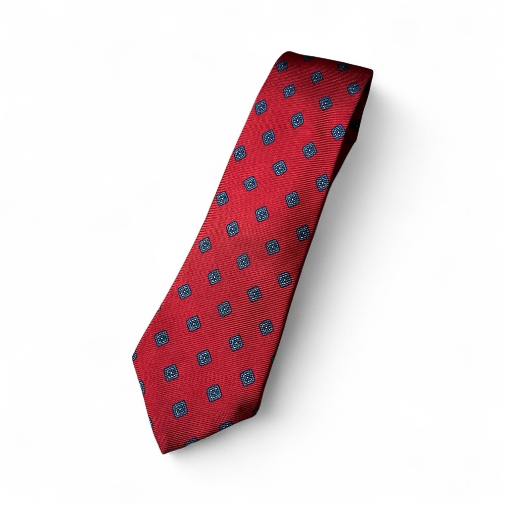 Allen Solly  Red and Blue Patterned Tie Measures approximately 57” x 3”